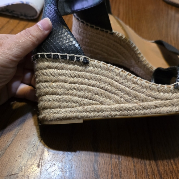 Preston & York Espadrille Sandals Black Size 6.5 - Picture 7 of 11